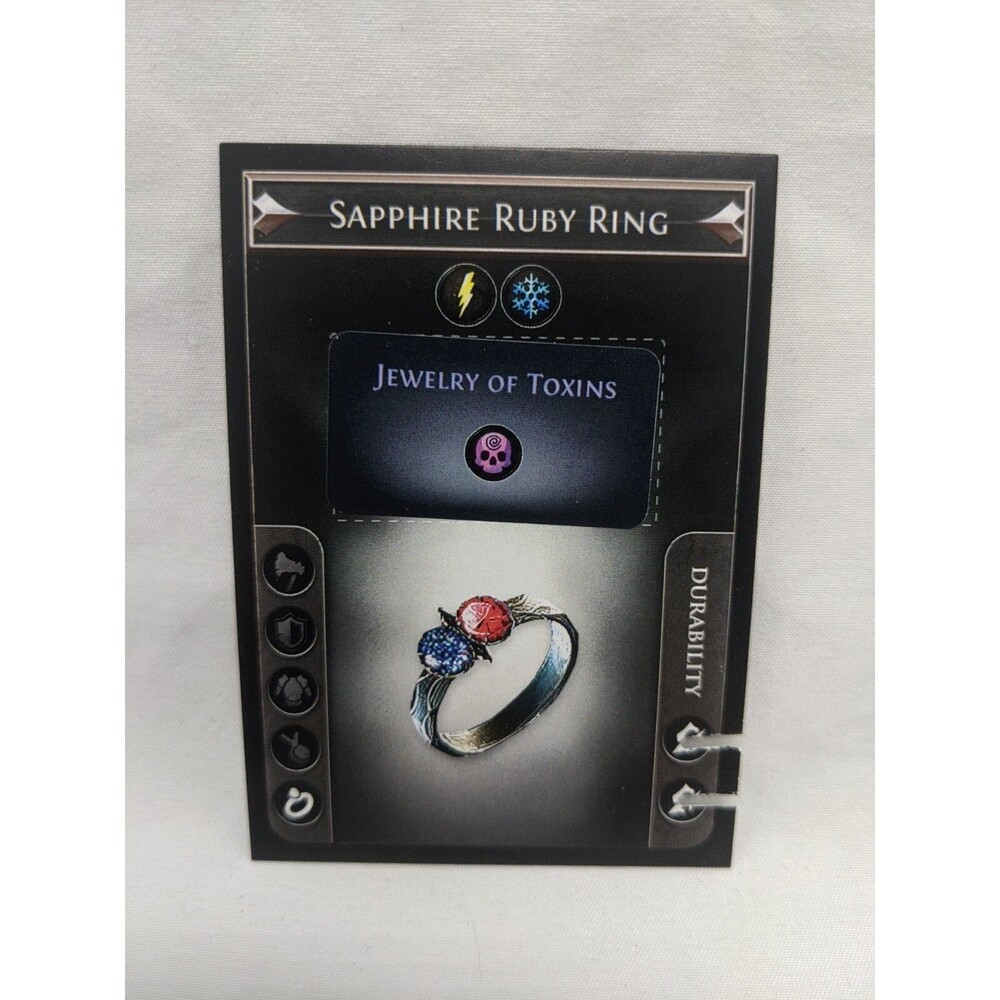 *Punched* Path Of Exile Exilecon Sapphire Ruby Ring Magic Trading Card